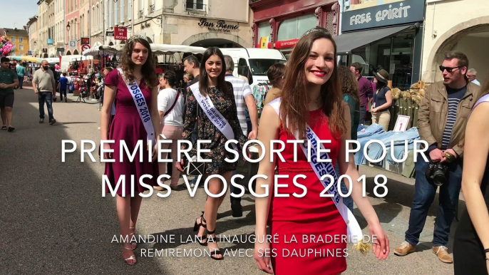 Première sortie pour Miss Vosges 2018, Amandine Lan, à la braderie de Remiremont