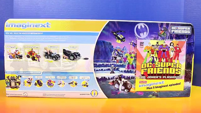 Imaginext DC Superfiends Gift Set With Batman Batmobile Joker Motorcycle Robin Four Wheeler