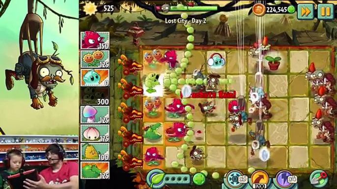 Chase & Dad play PVZ 2 Lost City World 1 2 3 & 4: Red Stinger (AWESOME NEW UPDATE)
