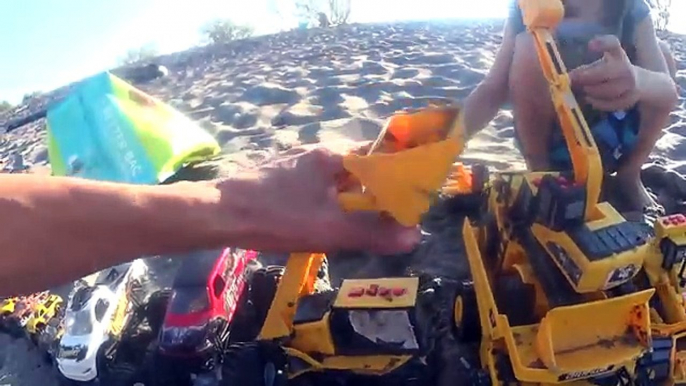 Toy Monster Trucks Ramp at the Beach