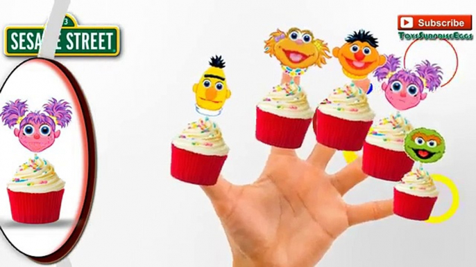 Sesame Street Finger Family Puppets Cupcake Rhyme Lyrics Ernie and Bert, Muppets Kermit Sesamstrasse