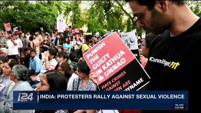 i24NEWS DESK | India: protesters rally against sexual violence | Wednesday, April 18th 2018