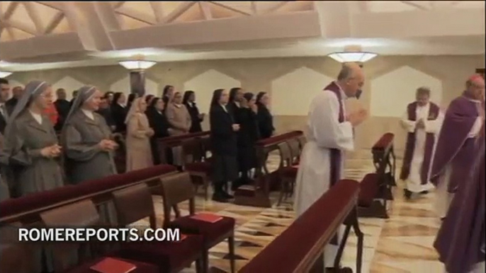 El Papa Francisco celebra la Misa para los jardineros del Vaticano