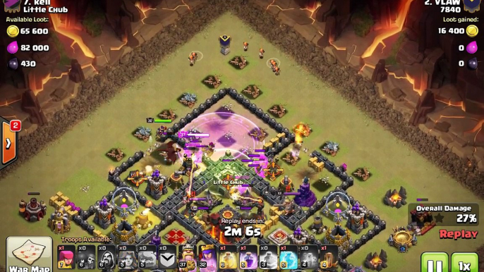 Clash of Clans TH10 vs TH10 Clan War 3 Star Attack Strategy Golem, Wizard _ Valkyrie (GoWiVa) (1)