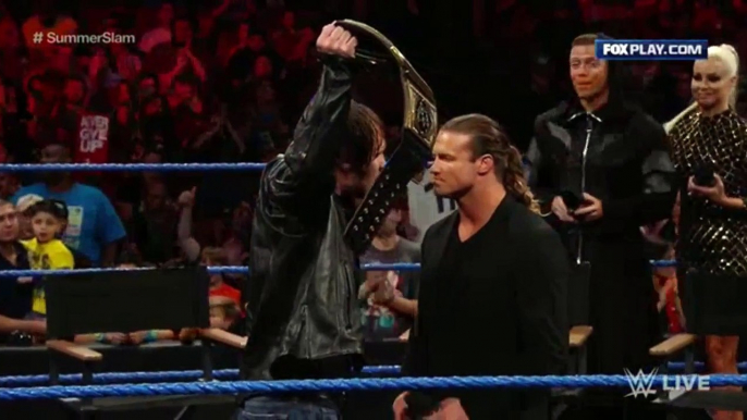 WWE SMACKDOWN LIVE DOLPH ZIGGLER AND DEAN AMBROSE EN MIZ TV