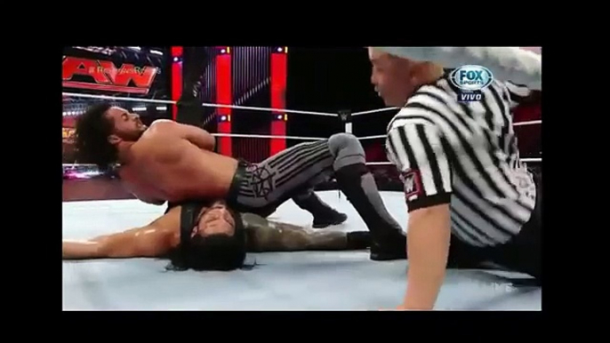 WWE MONDAY NIGTH RAW 20/6/16 ROMAN REIGNS VS SETH ROLLINS