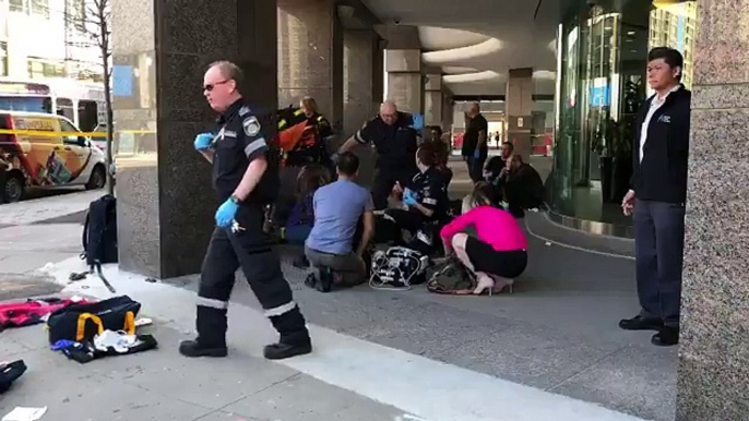 Toronto: Chaotic scene on Yonge St. Paramedics treating people everywhere. Some have been pronounce