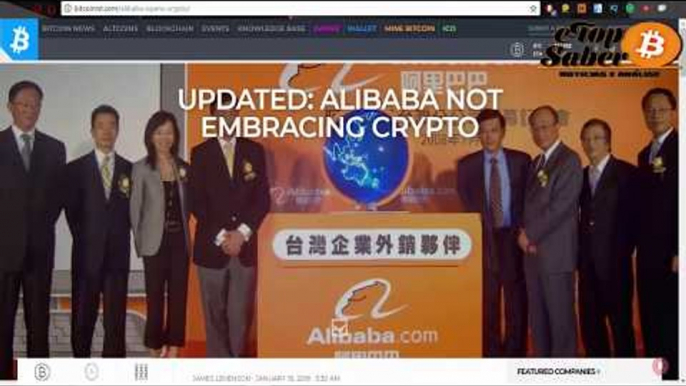 Notícia Análise Dia 18/01: Possibilidades Bitcoin - Alibaba Não Oferece Serviço de Mineração - Tron