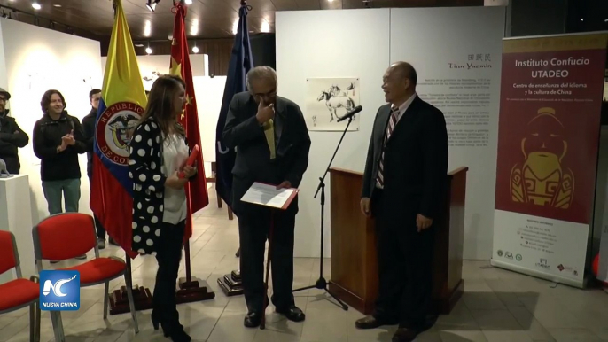 Con exposición de artista Tian Yuemin, Instituto Confucio celebra nuevo año chino en Colombia