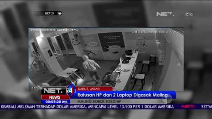 Maling Bobol Toko Hp Aksi Pelaku Terekam CCTV -NET24