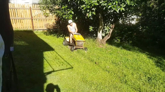 Riding Lawn Mower Fail