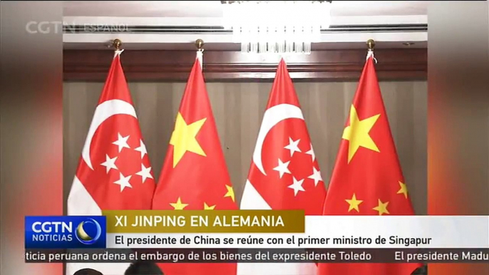 El presidente de China se reúne con el primer ministro de Singapur