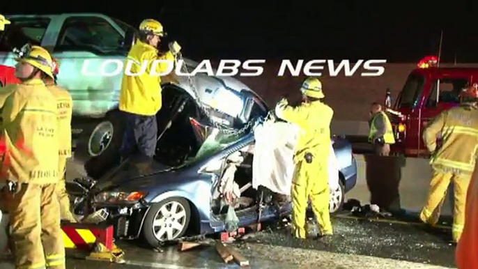 Double Fatal Freeway Crash / Monterey Park RAW FOOTAGE