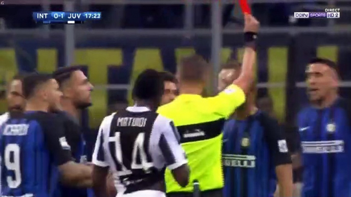 Matias Vecino RED CARD - Inter vs Juventus