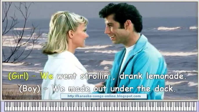 Olivia Newton-John & John Travolta - Summer Nights Free Karaoke Song Online