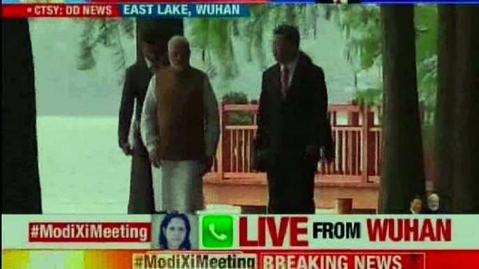 Modi-Xi meet Prime Minister Modi's east lake walk with Xi Jinping