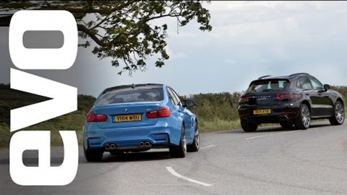 Porsche Macan Turbo v BMW M3 | evo DRAG BATTLE