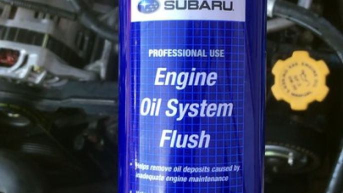 How to do an engine flush on a Subaru using Subaru Engine Oil Flush