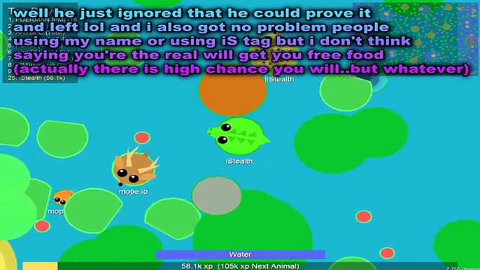 MOPE.IO TROLLING BIGGER ANIMALS + ASKING iStealths IF THEY ARE REAL!! (Mope.io)