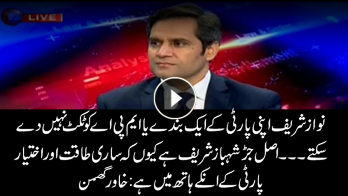 Khawar Ghumman says Shehbaz now more powerful than Nawaz