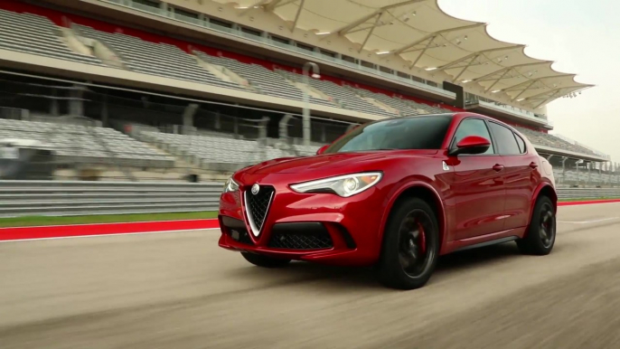 2018 Alfa Romeo Stelvio Quadrifoglio Driving on the track