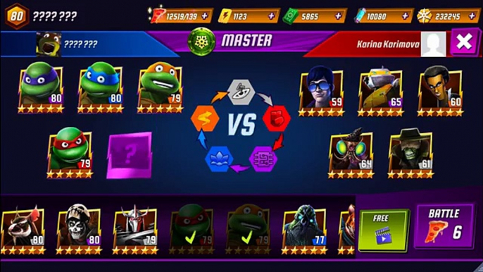 TMNT Legends all Classic Turtles PVP Master Rank / Teenage Mutant Ninja Turtles: Legends playthrough