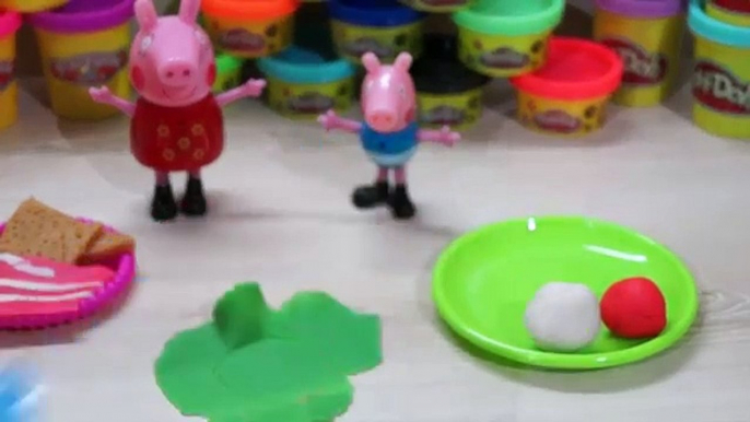 Peppa Pig - Lunch Play Doh | Свинка Пеппа - Готовим обед из Плей До