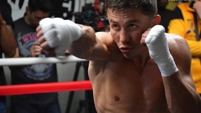 GGG Gennady Golovkin SHADOWBOXING & Trash Talking Floyd Mayweather & Saul Canelo Alvarez!