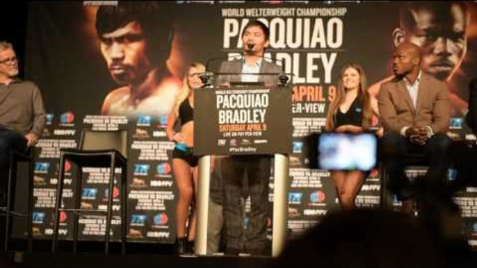 Manny Pacquiao vs Timothy Bradley 3 -  New York Press Conference - Manny Pacquiao