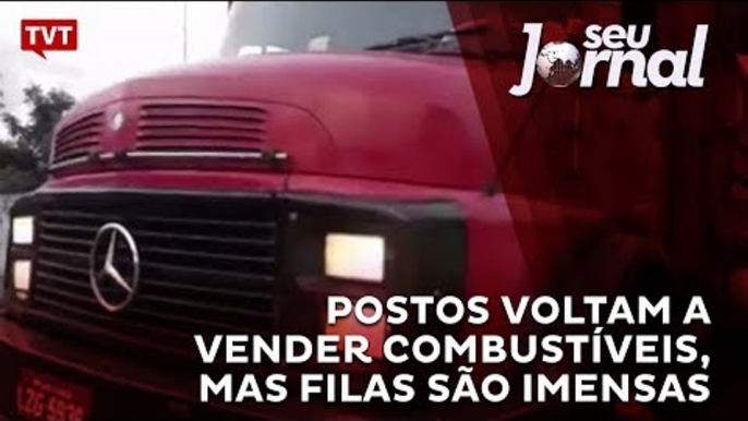 Postos voltam a vender combustíveis, mas filas são imensas