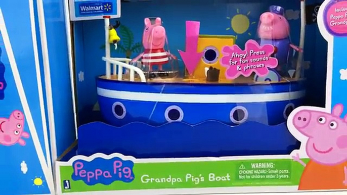 PEPPA WUTZ OPAS BOOT GRANDPA PIGS BOAT FLUSSFAHRT PIRATEN ÜBERRASCHUNGSEIER MIT PEPPA PIG SPIELZEUG