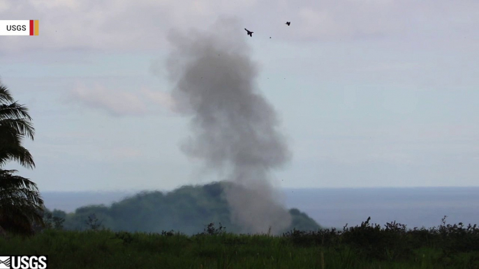 Calm Landscape In Hawaii Gets Interrupted By Volcanic Activity