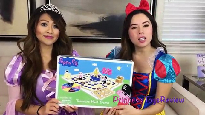 Princess ToysReview Plays PEPPA PIG Treasure Hunt Game, Winner Wins Egg Surprise toy!