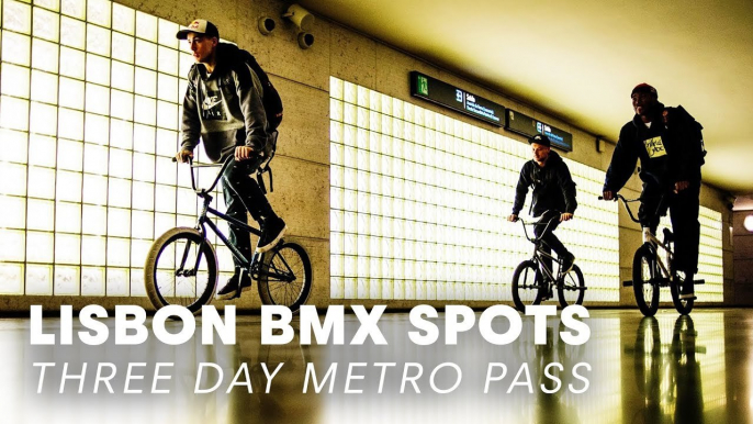 3 BMX Bikes, 3 Riders, 3 Day Metro Pass in Lisbon.