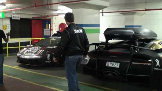 Gumball 3000 2010 Garage Tour; Enzo F50 F40 LP670-SV SLR Veyron