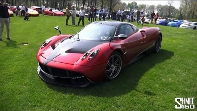 Huayra, LaFerrari, Enzo, F50, F40, Zonda - Arrivals at Cars and Coffee Brescia