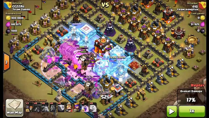 Clash Of Clans - LavaLoonion TH9 3 Star + Vs Max Base Without Heroes!