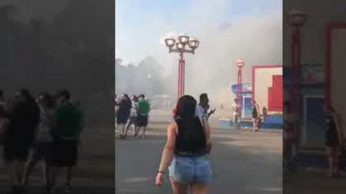 Train Fire Breaks Out at Six Flags Over Georgia