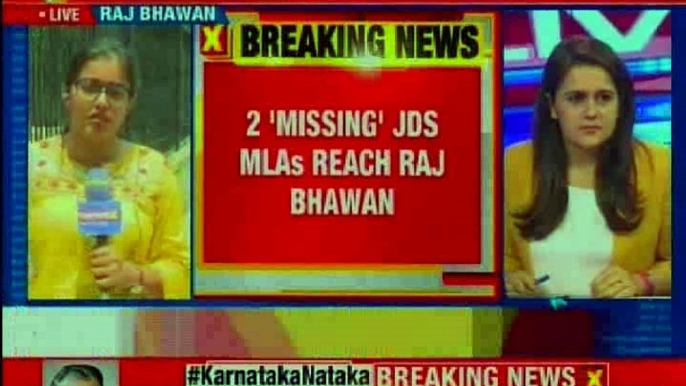 HDK en route Raj Bhawan to stake claim; 2 missing JDS MLAs reach Raj Bhawan