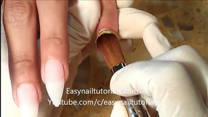 ELEGANT STILETTO ACRYLIC NAILS GEL COLOR DESIGN TUTORIAL