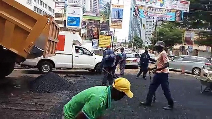 Today our engineers are working on rehabilitation of the Third Parklands Avenue. We have been rehabilitating major roads linking the Central Business District a