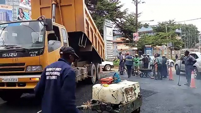 Today our engineers are working on rehabilitation of the Third Parklands Avenue. We have been  rehabilitating major roads linking the Central Business District