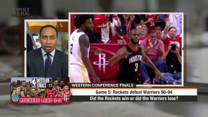 Stephen A. and Max react to Rockets defeating Warriors in Game 5 | First Take | ESPN