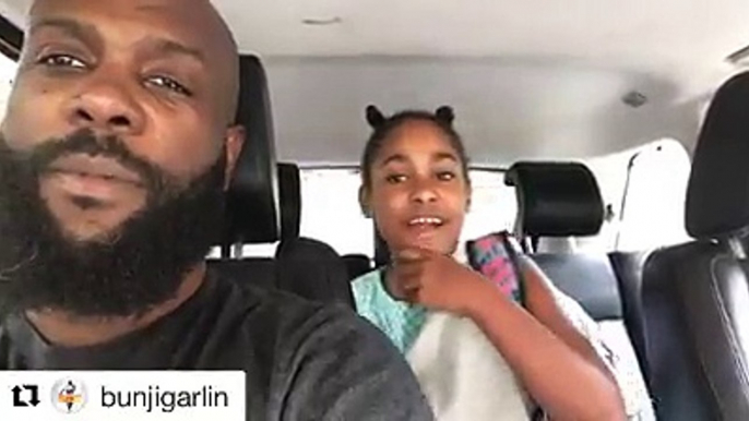 Daddy, daughter fun! Bunji Garlin and Syri on some comedic ish....