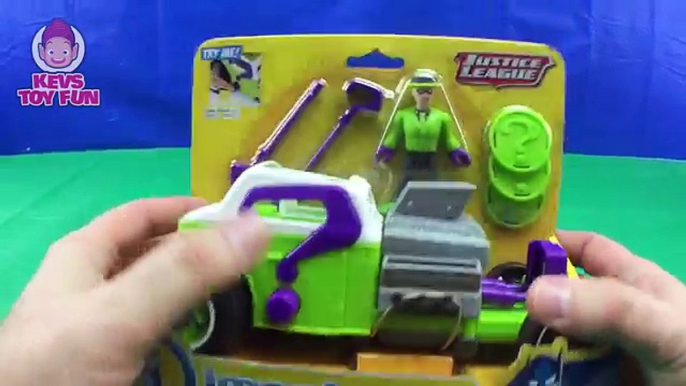 Superheroes Batman and Robin Battle Riddler Imaginext Gotham City Tower Riddler Hot Rod Toys Video