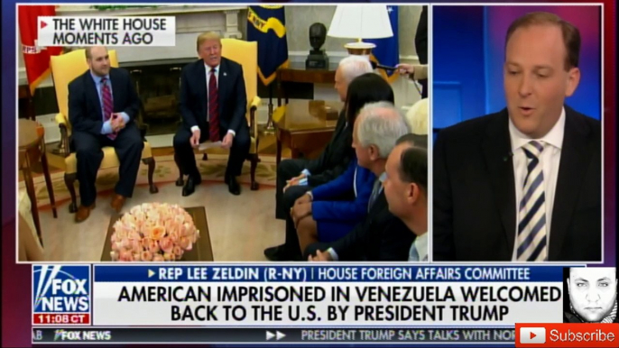 Rep Lee Zeldin's on American imprisoned in Venezuela welcome back to the U.S. by President Trump. #DonaldTrump #Venezuela #US #Trump