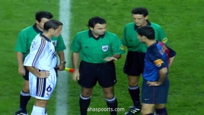 الشوط الاول مباراة برشلونة و ريال مدريد 2-2 الدوري الاسباني 1999-2000