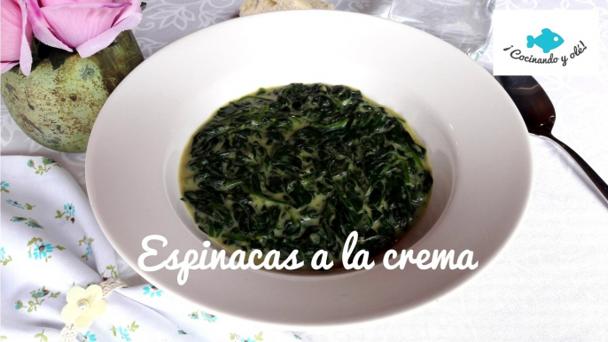 ESPINACAS a la CREMA. Sano, ligero y fácil.