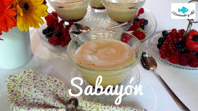 Sabayón. Postre con 3 INGREDIENTES.