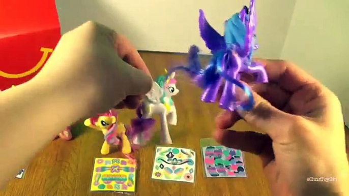 My Little Pony new Happy Meal FULL SET of 8 Rainbow Power Ponies Review! by Bins Toy Bin